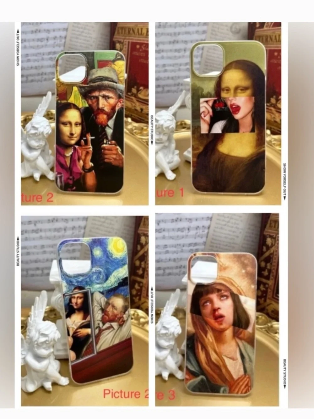 4 items. iphone14 /14plus/14pro/14promax art case
